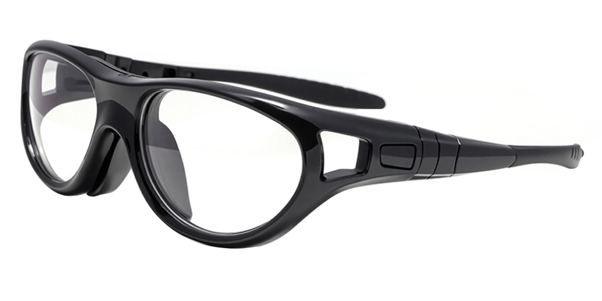Prescription Sports Goggles Atlas Black - Interchangeable Headband - Basketball, Football & Soccer Glasses